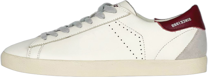 White/Red Heel Sneaker